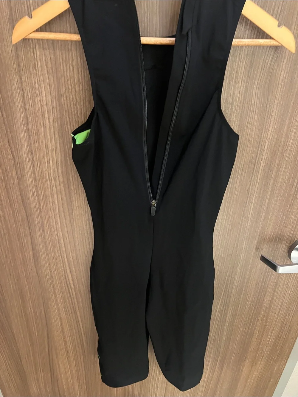 Men's Black Swimskin with Lime Accents - Performance Open Water Suit